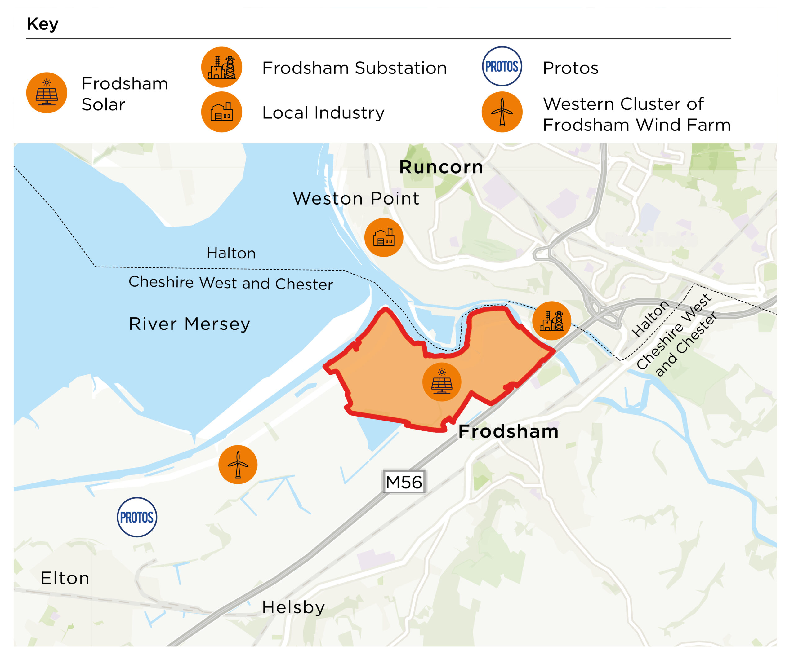 Frodsham Solar Site Location Map